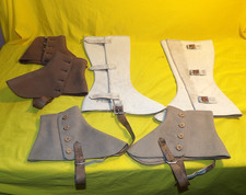 3 PAIRS OF MILITARY SPATS   (