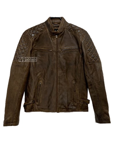 Mens racer wood napa leather - wood,