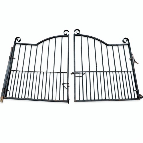 Pair metal driveway gates - metal,