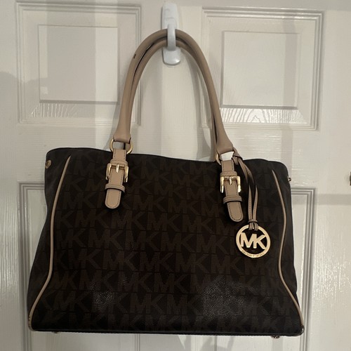 Michael kors brown beige logo - brown,