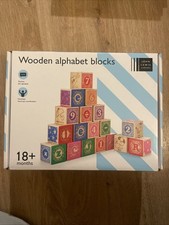 Wooden Alphabet Blocks for
