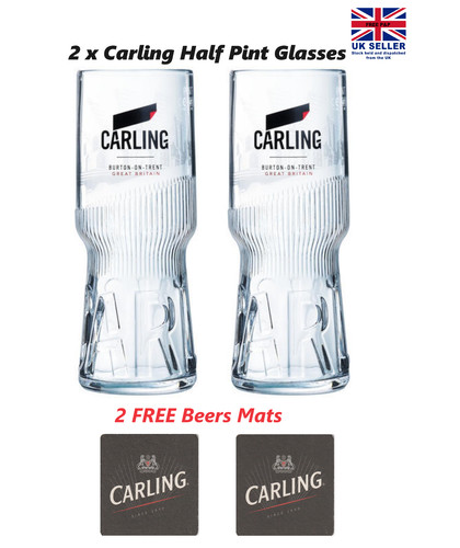 Carling half pint glasses 2019 - glasses,