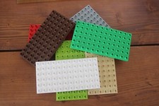 Duplo 6x12 X 1/2 Thin Flat U PICK SINGLE White Brown Plate Baseplate Base 6 x 12
