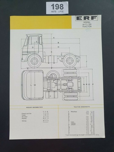 Erf model 220 tractor - model,