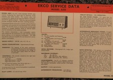 Ekco Model A355 AM FM 5 valve