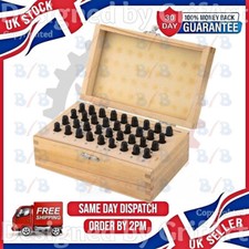 36PC LARGE 5MM  METAL LETTER NUMBER STAMP SECURITY POSTCODE PUNCH SET TOOL KIT