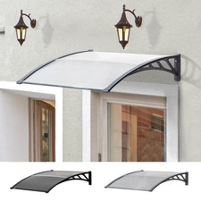 Door Canopy Awning Outdoor Window Rain Shelter Cover for Door Porch 100 x 75cm