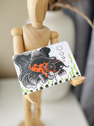 Aceo art card - card, fish