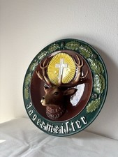 Jägermeister Wandteller Ø28cm Keramik Hirschkreuz – NOS Vintage Sammler Deko