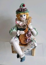 Schmid 1993 Porcelain Yamada Collection Send In The  Clowns Figurine Music Box 
