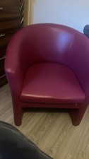 Two Tan Leather Tub Chairs Immaculate Condition Collection Only
