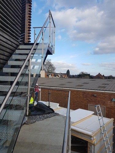 Steel stairs staircase - steel, stairs,