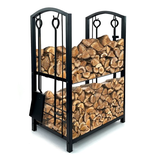 Firewood tier rack log - rack,