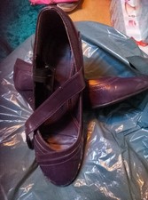 Purple Strap Small Heel Shoes