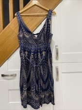 Debenhams Navy Blue Geometric