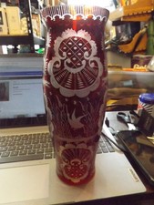 Bohemian Czech Cranberry Red