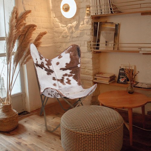Butterfly lounge chair cowhide - butterfly,