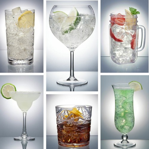 Plastic cocktail glasses - plastic,