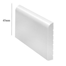 White 45mm wide bullnose - white,