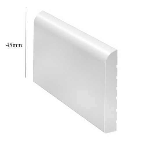 White 45mm wide bullnose - wide,