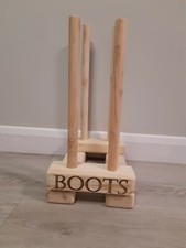 PERSONALISED welly rack wellington wellies wooden rack boot holder shoe storage