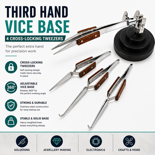 Third hand soldering aid - hand,