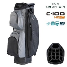 Sun Mountain H2NO C-100 Cart Bag 14-Way Trolley Golf Bag - Steel / Cadet 2026