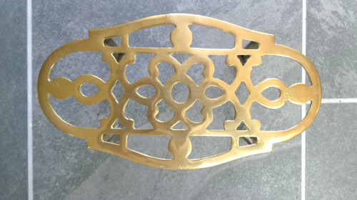 Brass trivet oval shape - brass,