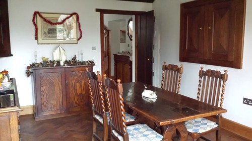 Antique oak refectory table - refectory, &