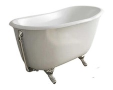 Roll Top Mini Slipper Cast Iron Bath Windsor & Buckingham 1400mm No Tap Holes