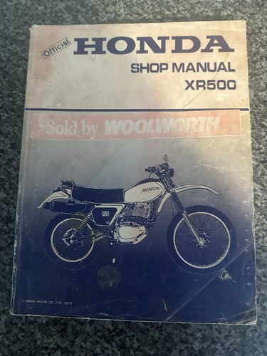 Honda xr500 workshop manual - xr500,