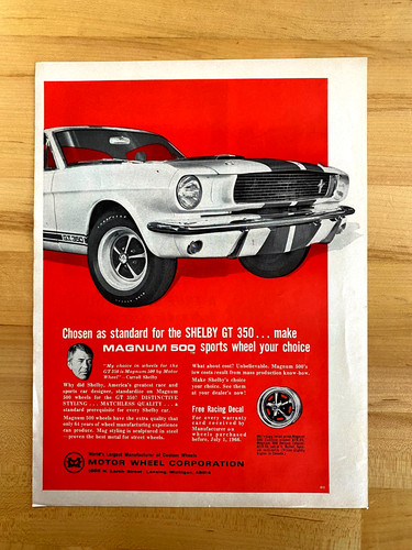 1966 print motor wheel - print, ad