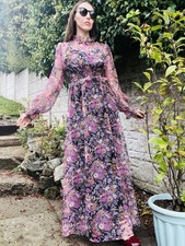 Vintage 1970s Maxi Dress Size