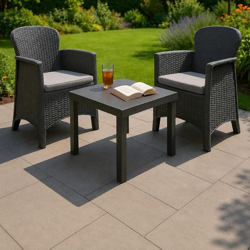 3pc rattan bistro set - 3pc, outdoor