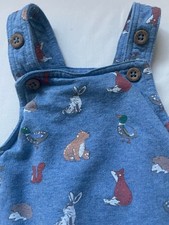 Jojo Maman Bebe Dungarees Navy 3-6 Months 100% Cotton Excellent Condition