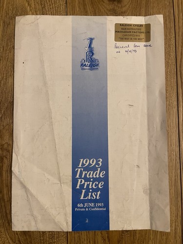 Raleigh dealer 1993 - 1993, cycle