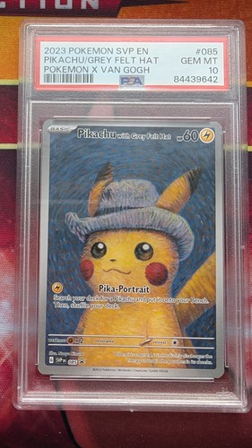 Pikachu with grey felt - pikachu, hat