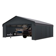 20x20' Metal Carport Heavy Duty Upgraded Reinforce Car Shelter Garage w/Sidewall