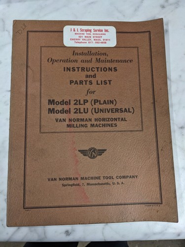 Van norman machine model 2lp - machine,