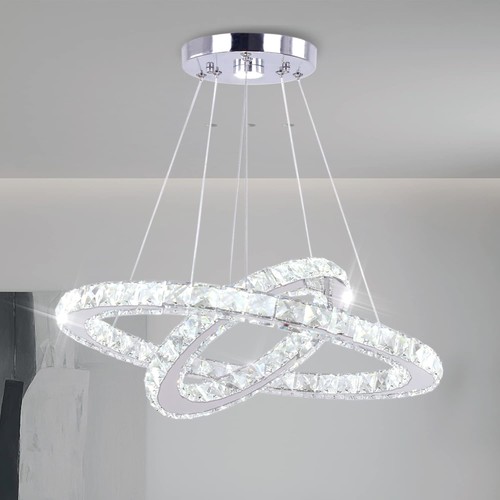 Oval modern crystal chandelier - oval,