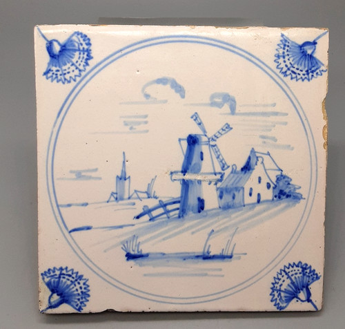 Antique dutch delft - blue, &
