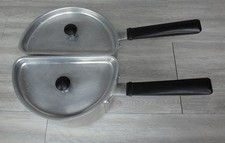 Vintage aluminium double pan - double,