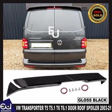 REAR TWIN BARN DOOR ROOF SPOILER FOR VW TRANSPORTER T5 T5.1 T6 T6.1 GLOSS BLACK
