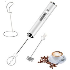 Rechargeable Electric Milk Coffee Latte Frother Whisk Egg Beater Handheld Mixer