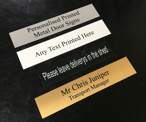 Personalised metal door signs - personalised,