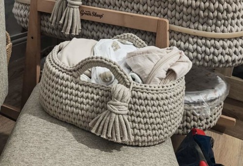 Crochet nappy caddy moses - crochet, caddy/moses