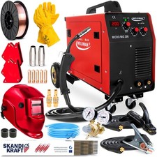 WELDMAN MICRO MIG 200 MIG MAG WELDING DEVICE FILLING WIRE AND PROTECTIVE GAS, MMA,CAR