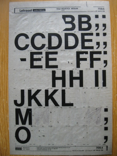 Letraset upper num - 1, &