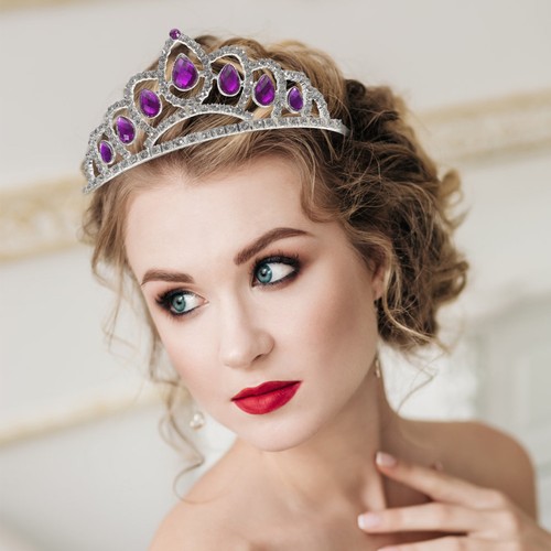 Purple crystal rhinestone - purple,