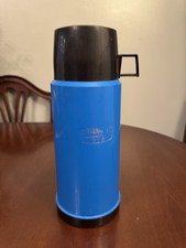 Vintage Blue Plastic Thermos